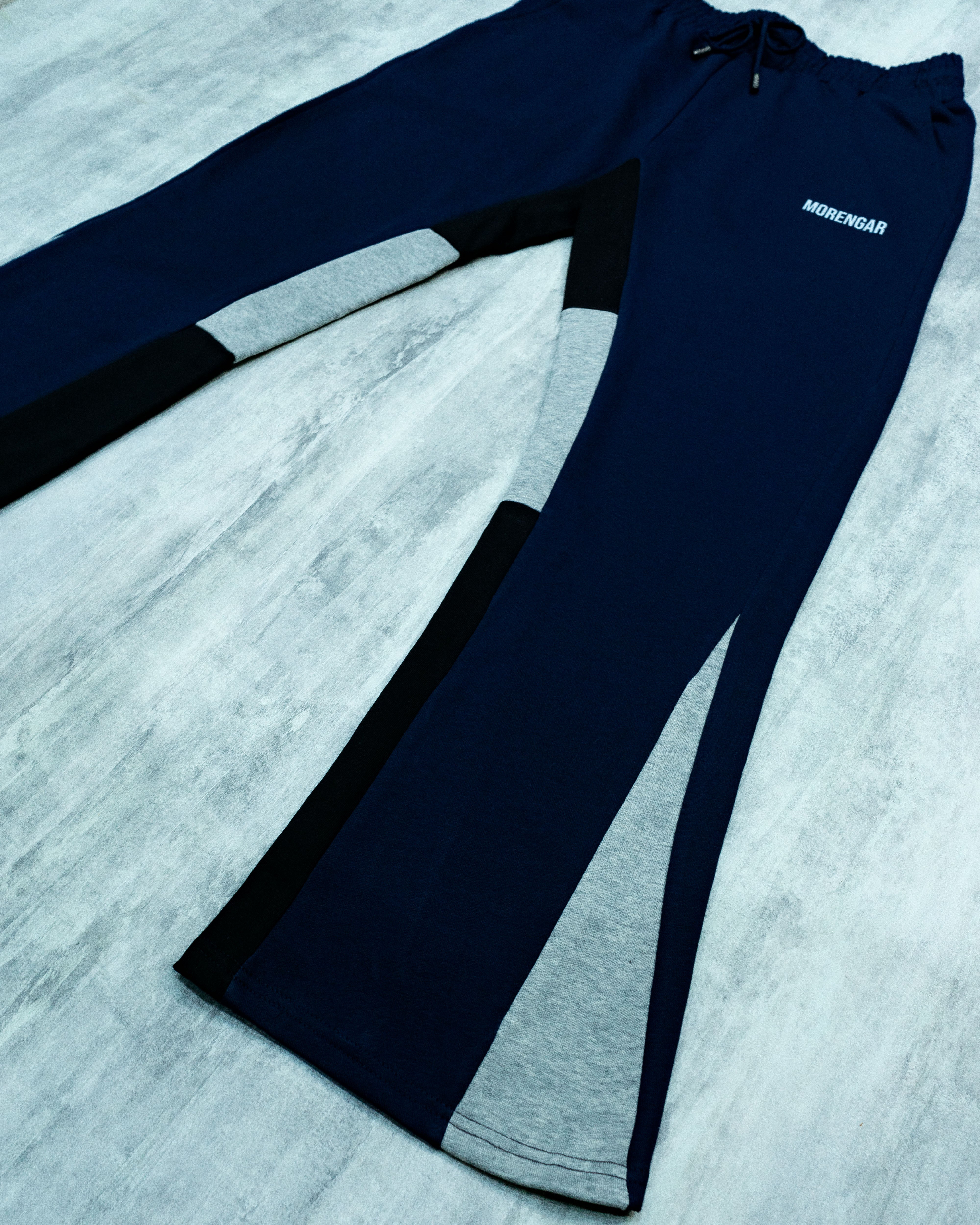 FLARED TRACKSUIT PANTS | BLUE