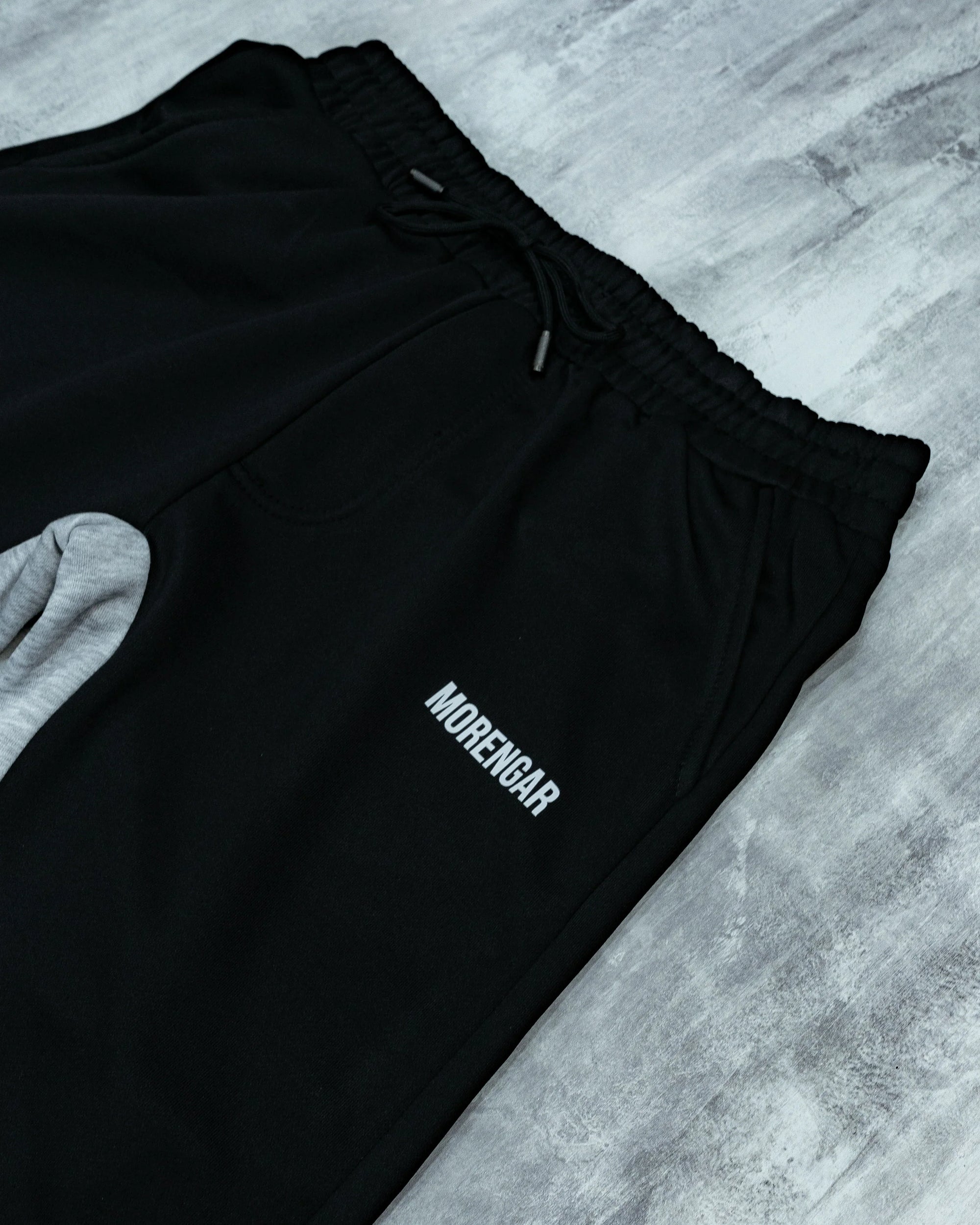 FLARED TRACKSUIT PANTS | BLACK &amp; GREY
