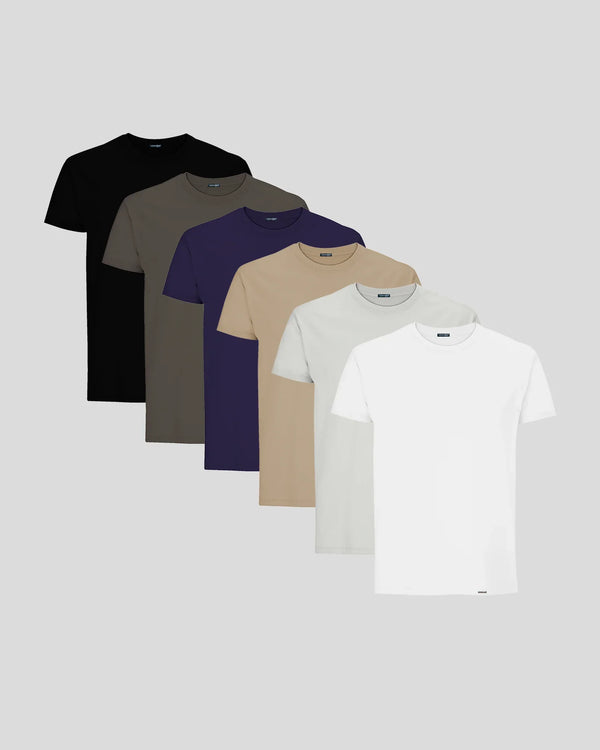 BASIC SLIM-FIT T-SHIRT 6-BUNDLE