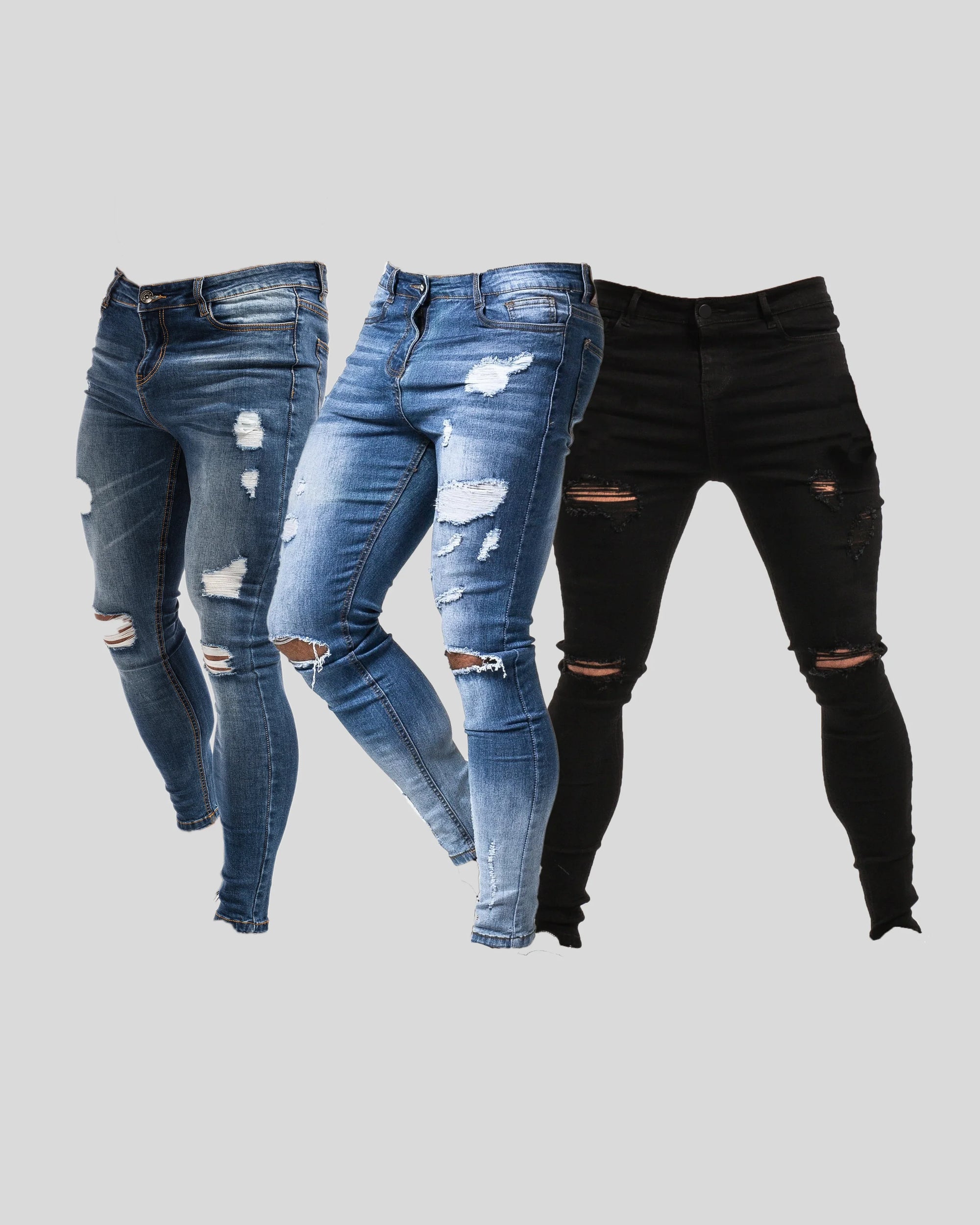 RIPPED SKINNY JEANS PACK-3 - Main Image