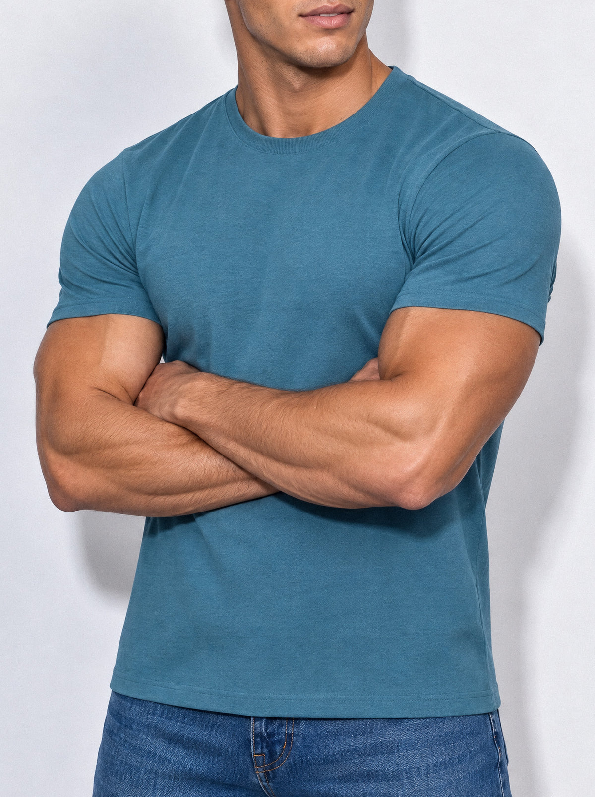PREMIUM SLIM-FIT T-SHIRT | PETROL BLUE