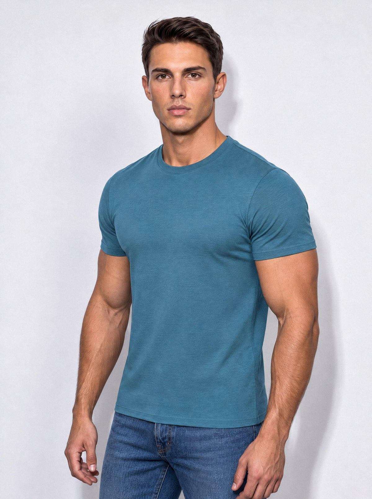 PREMIUM SLIM-FIT T-SHIRT | PETROL BLUE