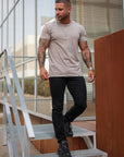 BASIC SLIM-FIT T-SHIRT | LIGHT GREY