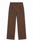 MILANO REVERSE-PLEAT TROUSERS | COFFEE BROWN
