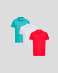 BASIC PIQUE POLO SHIRT 3-BUNDLE