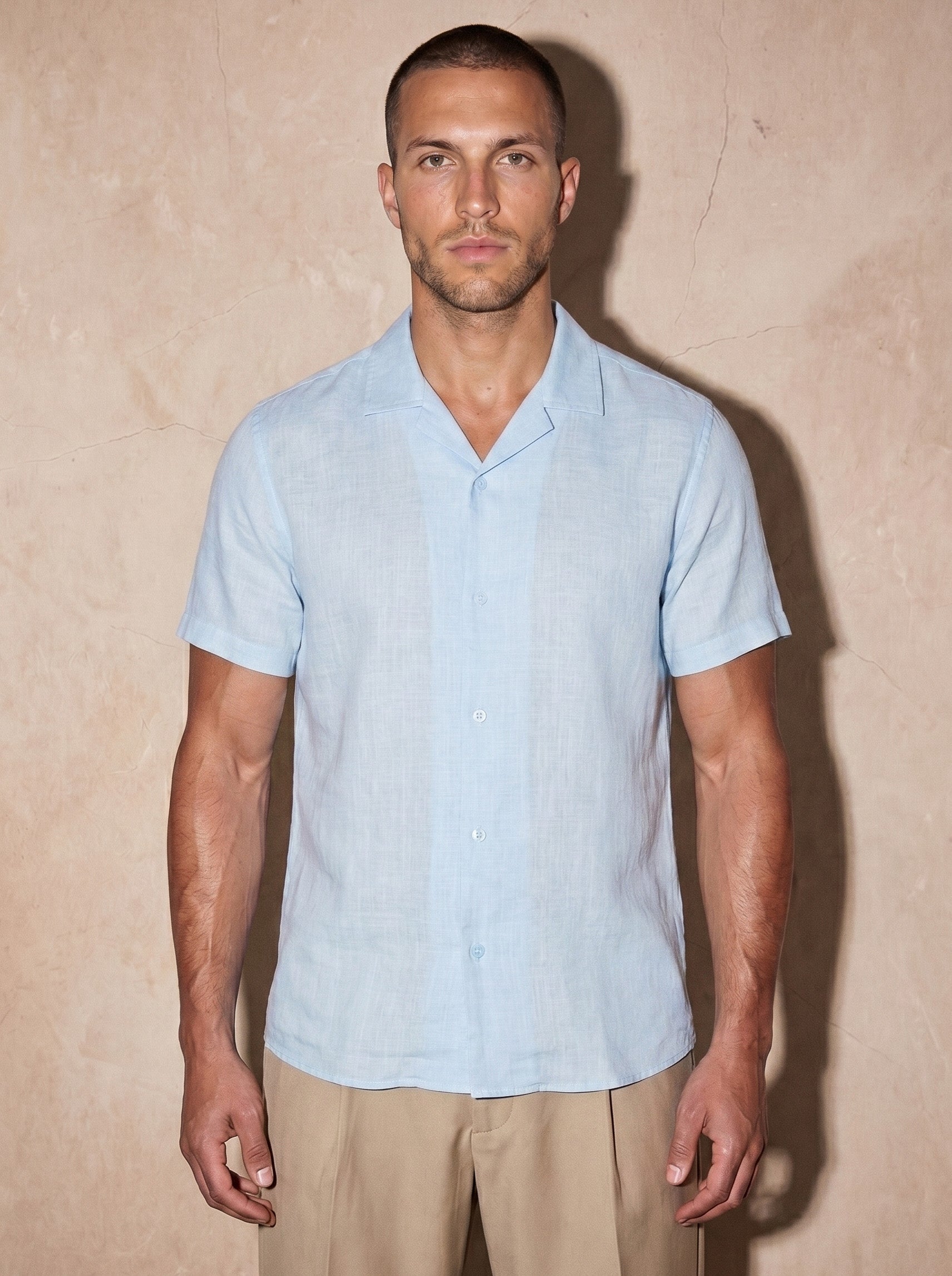 ROMA LINEN TOUCH SHIRT | SKY BLUE
