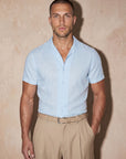 ROMA LINEN TOUCH SHIRT | SKY BLUE