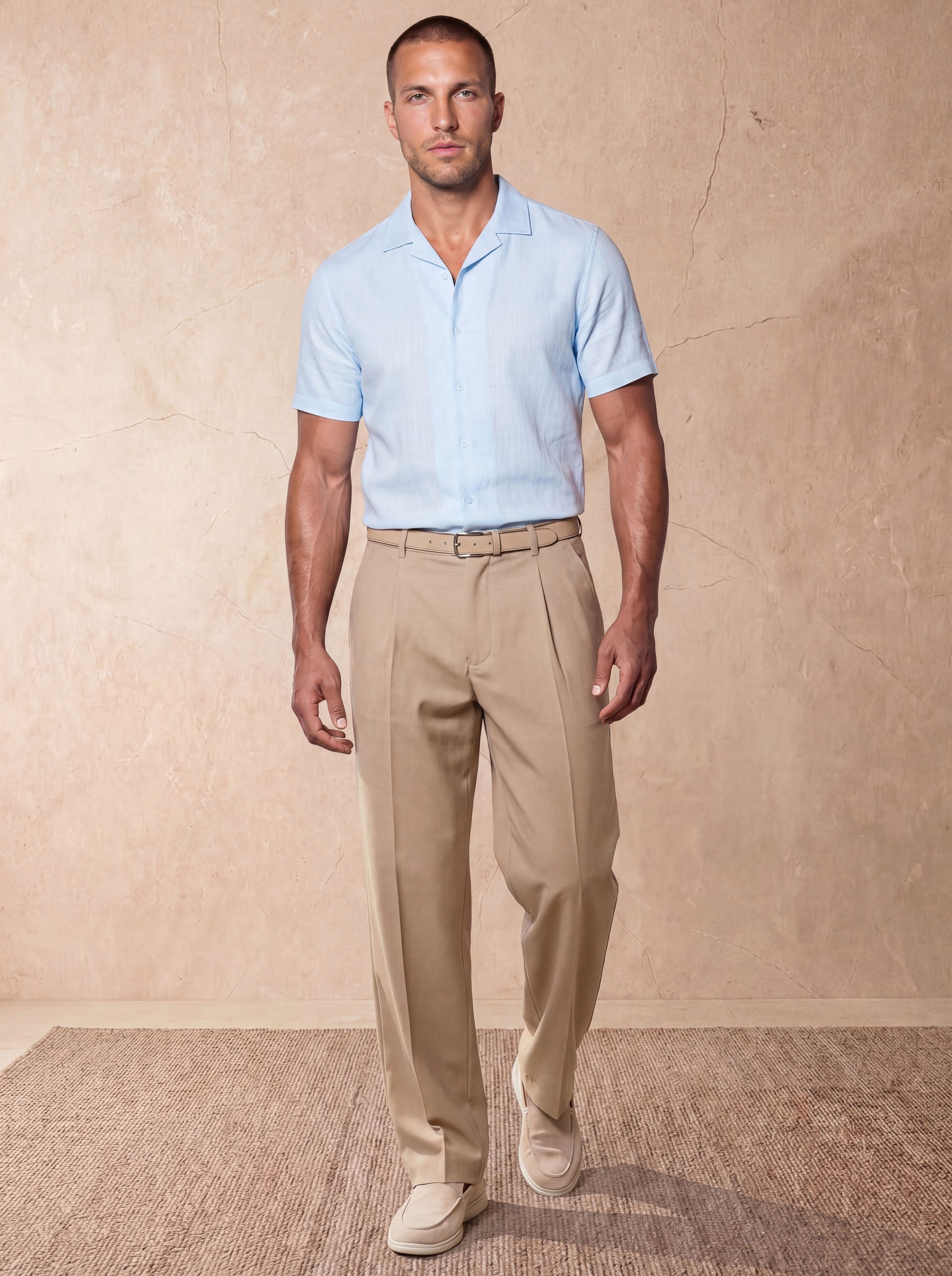 ROMA LINEN TOUCH SHIRT | SKY BLUE