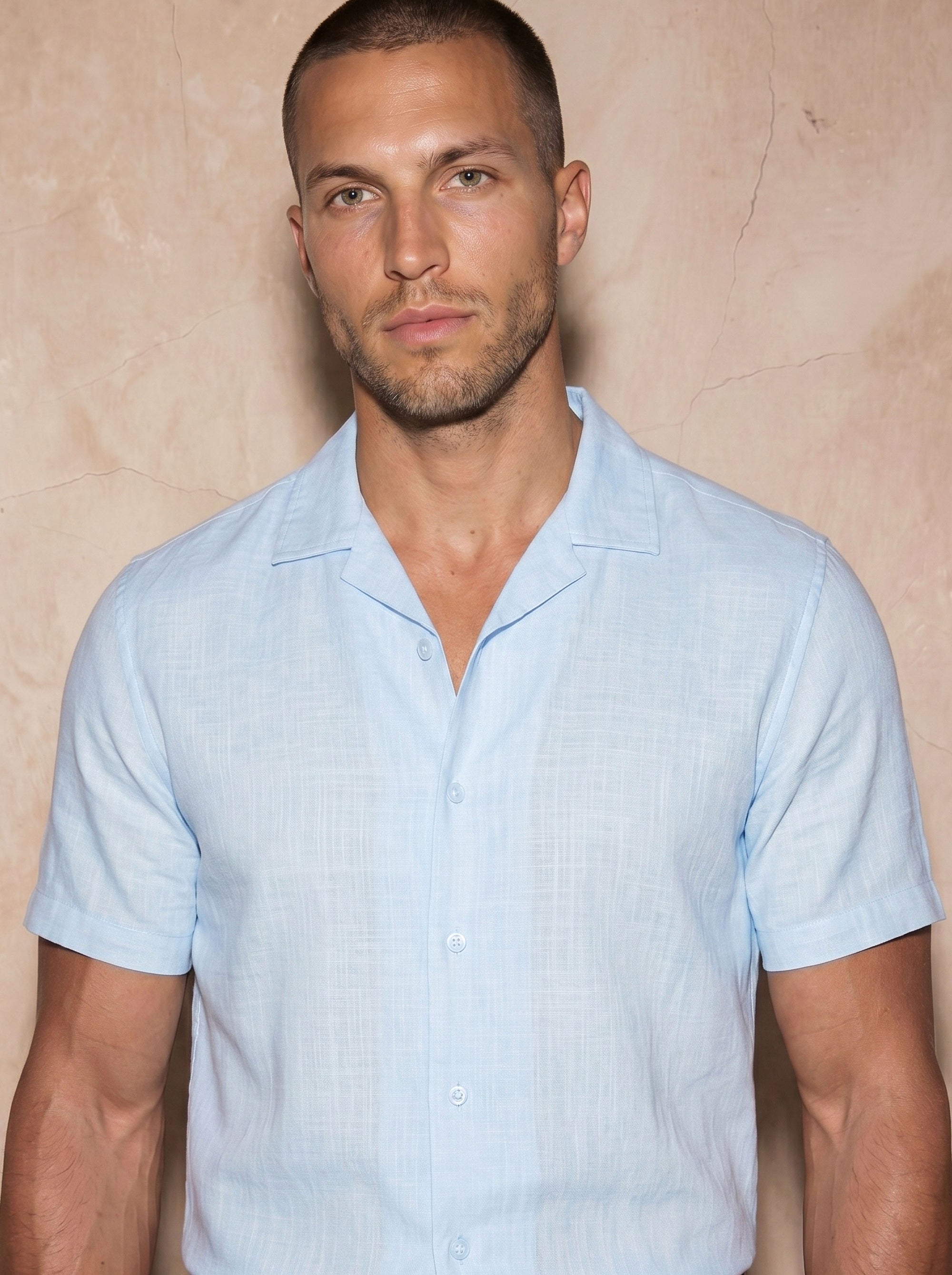 ROMA LINEN TOUCH SHIRT | SKY BLUE