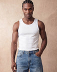 RIBBED TANK TOP | WHITE