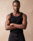 RIBBED TANK TOP | BLACK