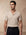 Man wearing beige knit shirt with vertical texture, Morengar summer style