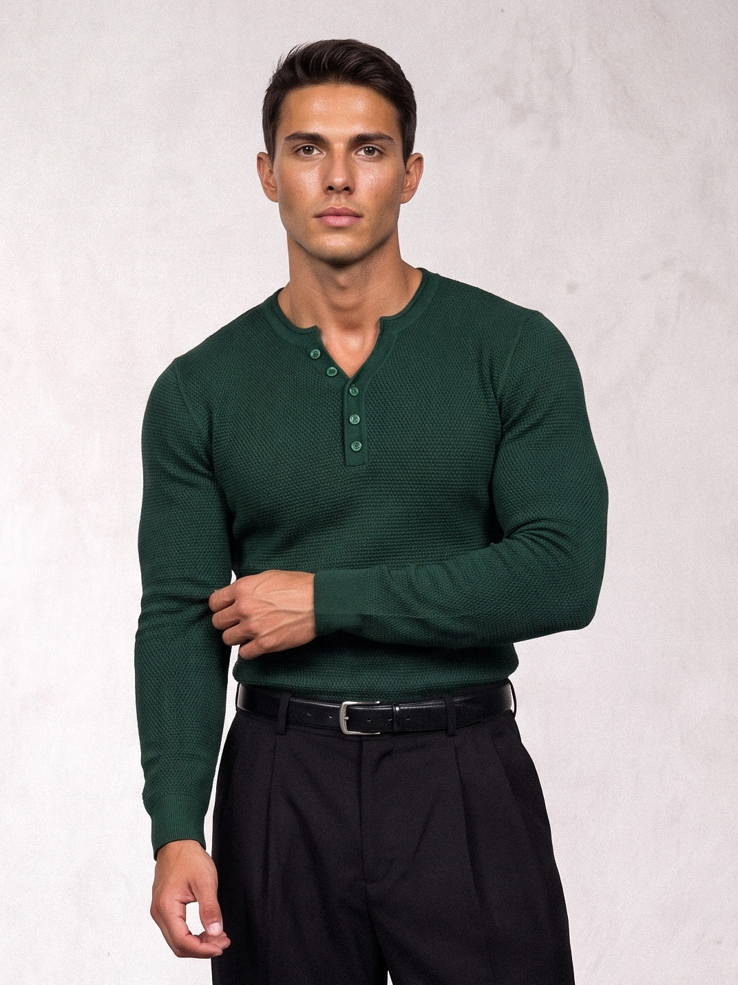 He wears size XL – 180 cm tall