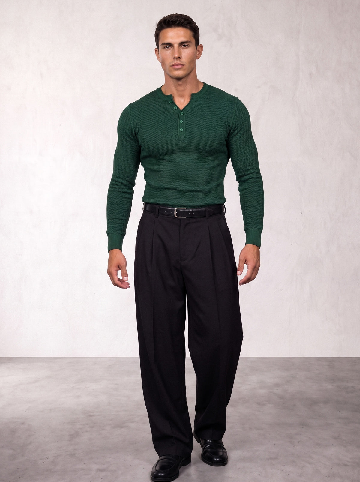 He wears size XL – 180 cm tall
