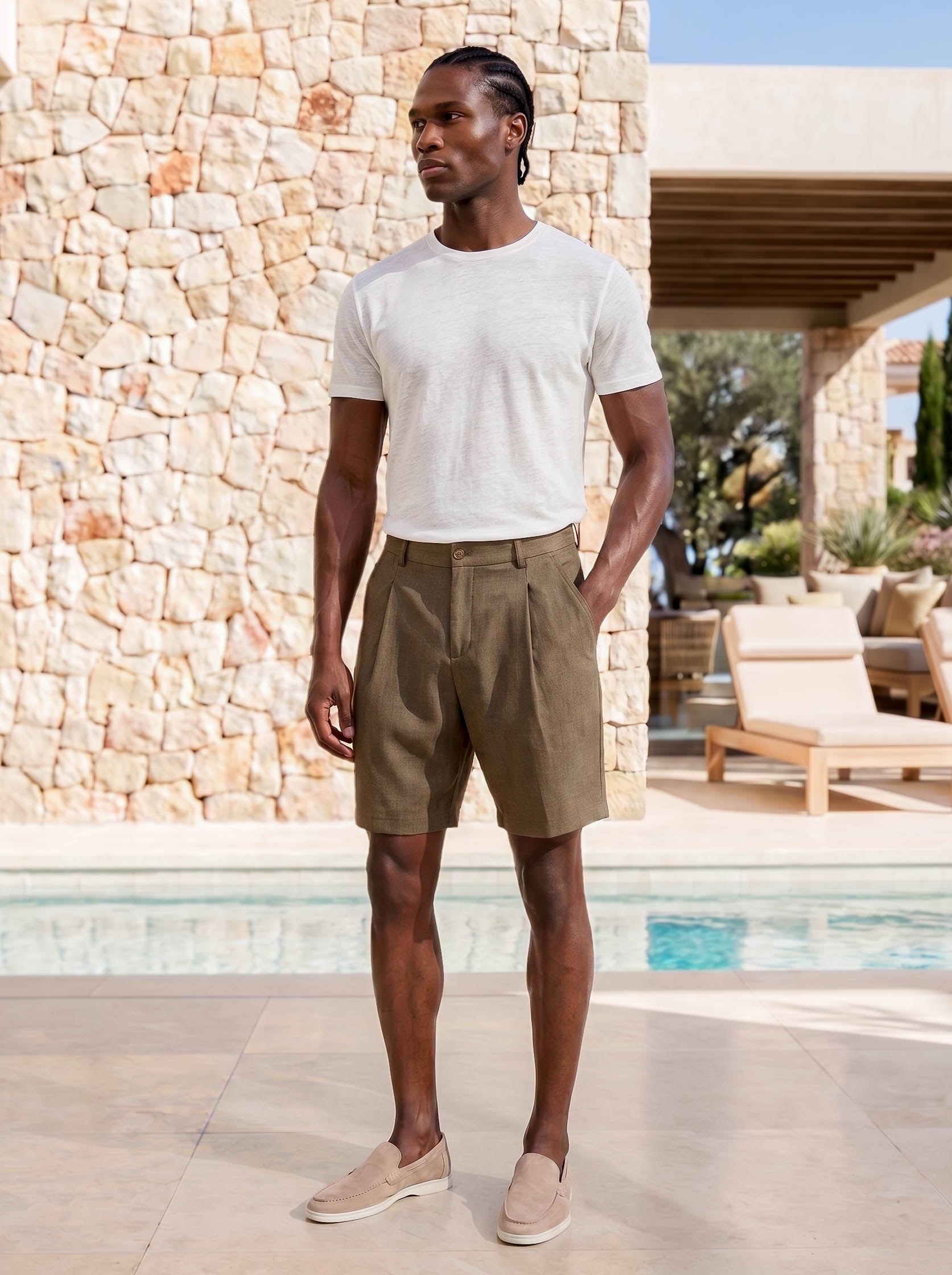 CAPRI SHORTS | TOASTED OLIVE