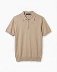 Morengar beige knit polo shirt, product photo