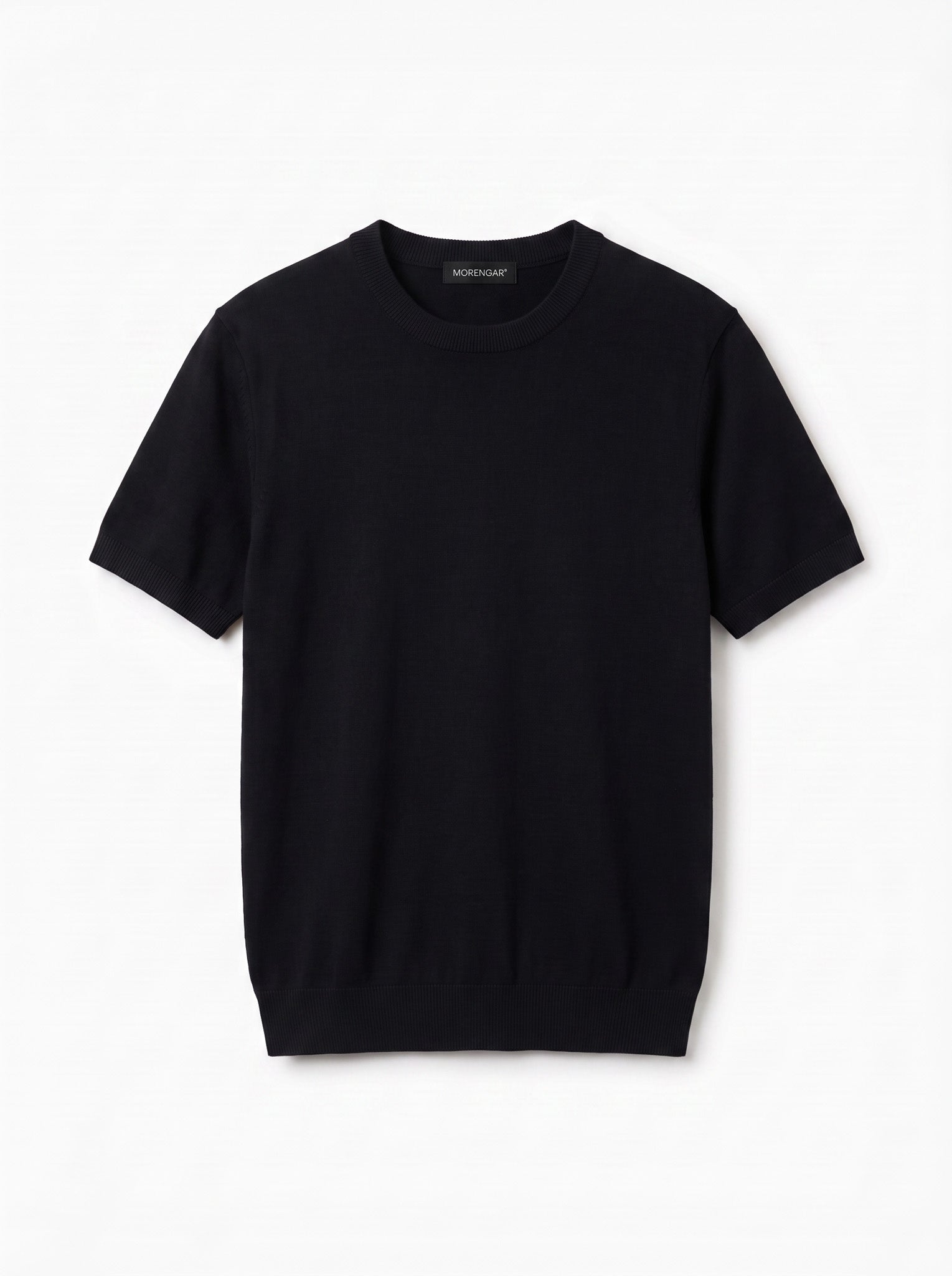 Morengar black knit t-shirt, product photo