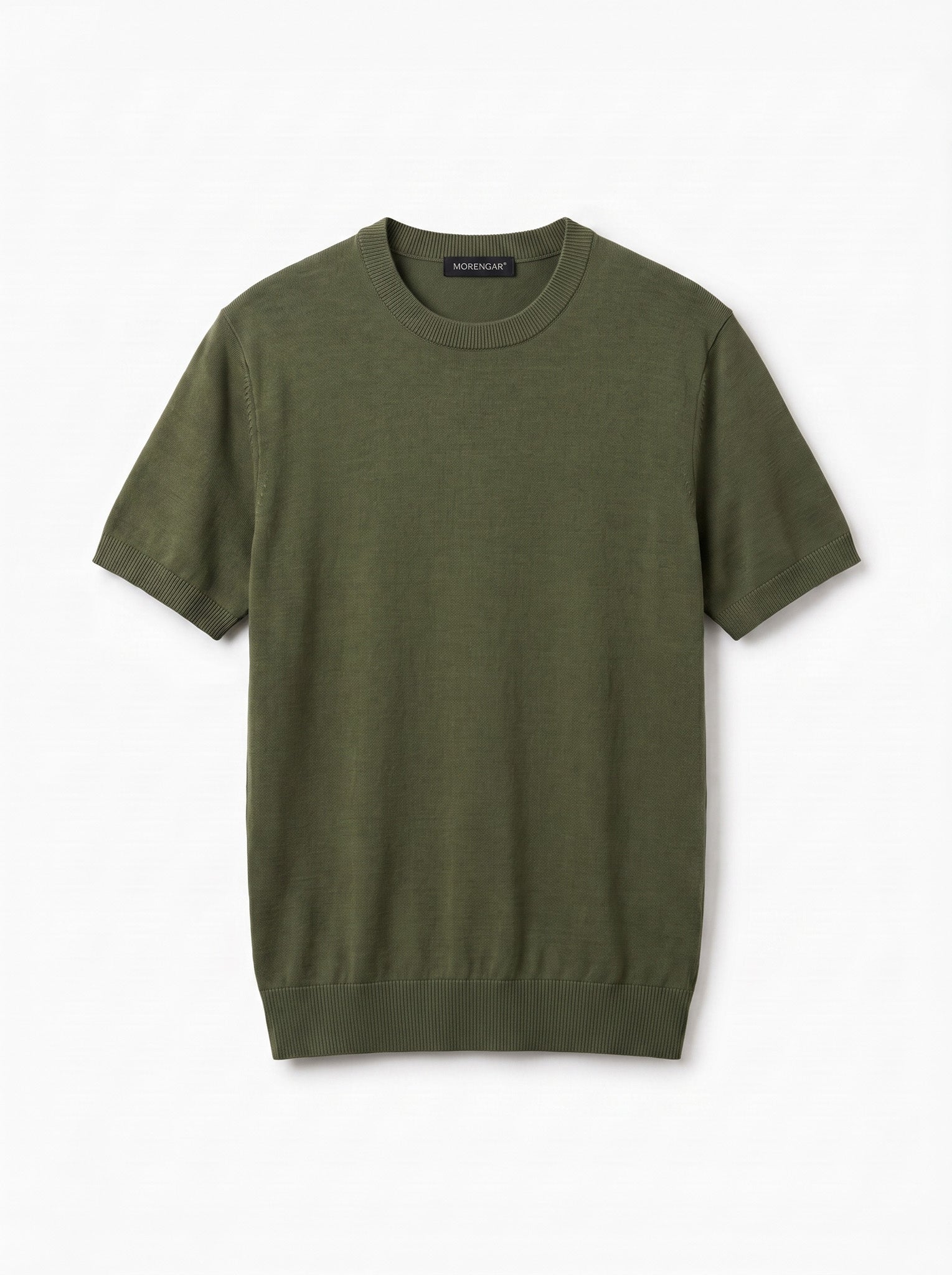 Morengar olive green knit t-shirt, product photo