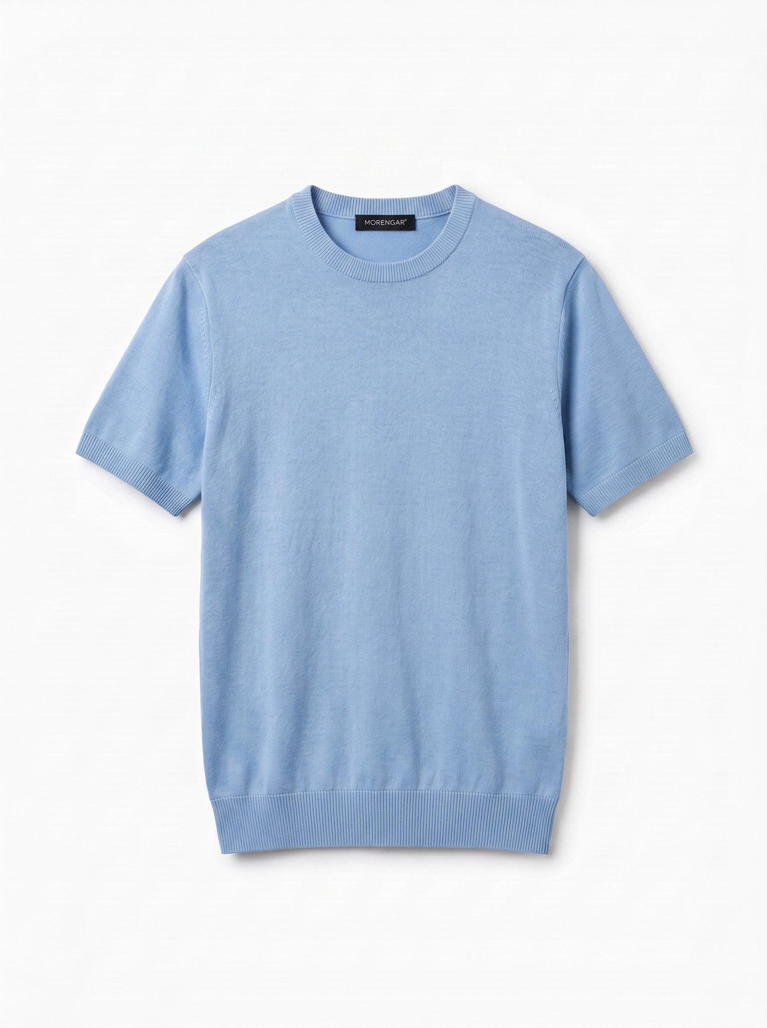 Morengar light blue knit t-shirt, product photo