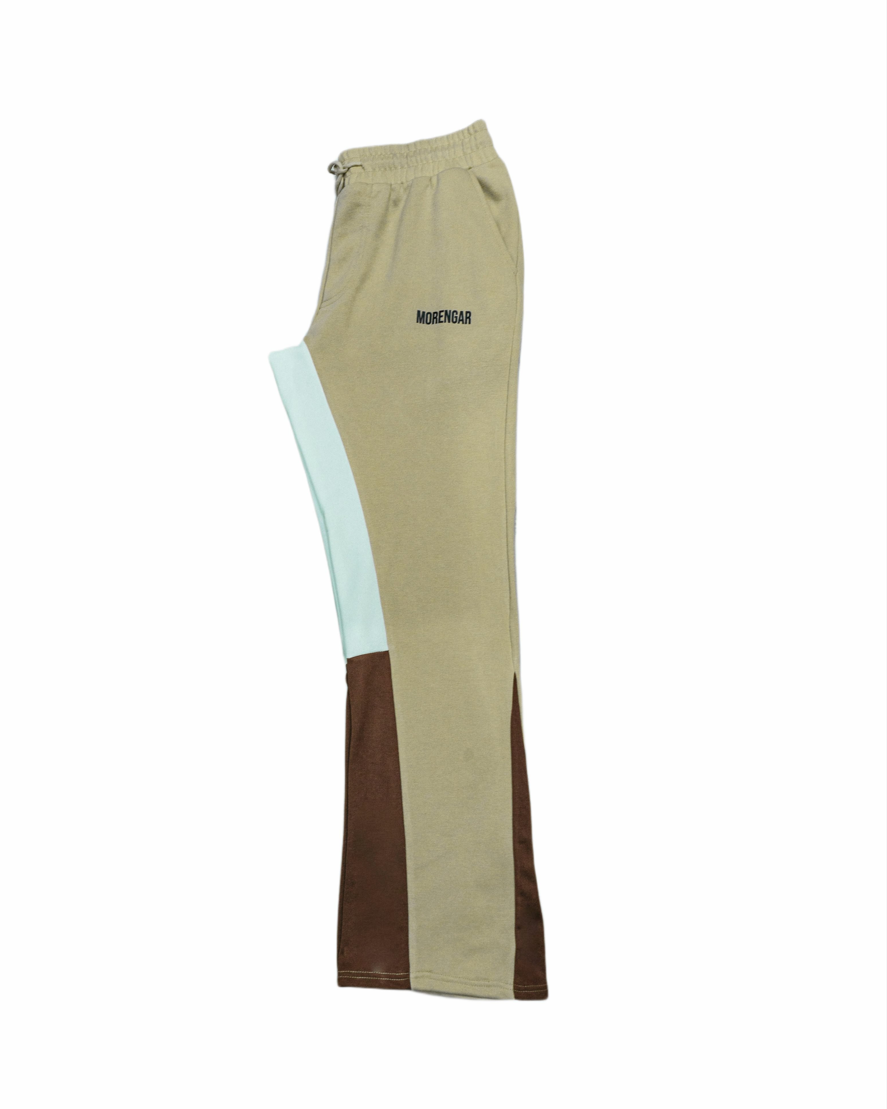 FLARED TRACKSUIT PANTS | BEIGE &amp; BROWN