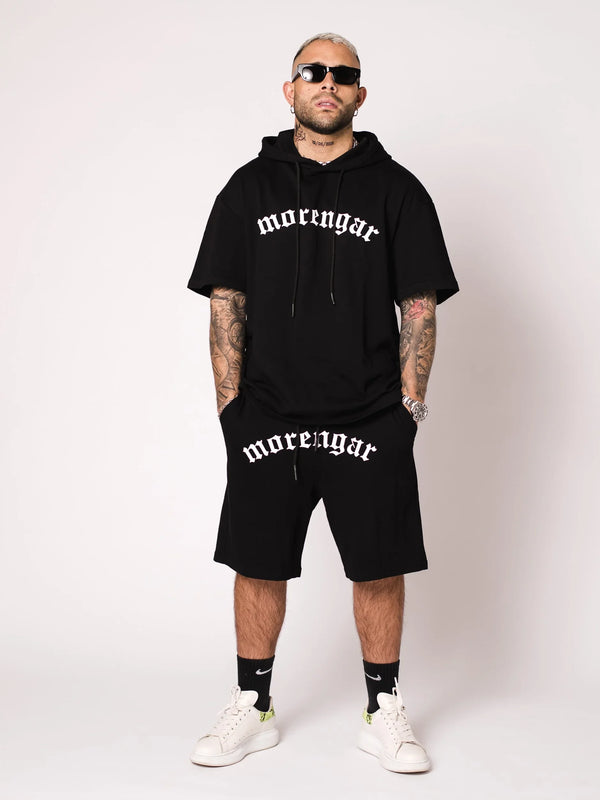 PANTALÓN CORTO MORENGAR LOGO CURVADO NEGRO