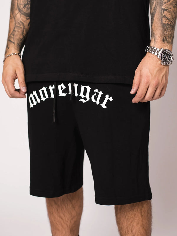 PANTALÓN CORTO MORENGAR LOGO CURVADO NEGRO