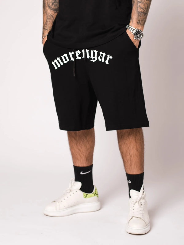 PANTALÓN CORTO MORENGAR LOGO CURVADO NEGRO
