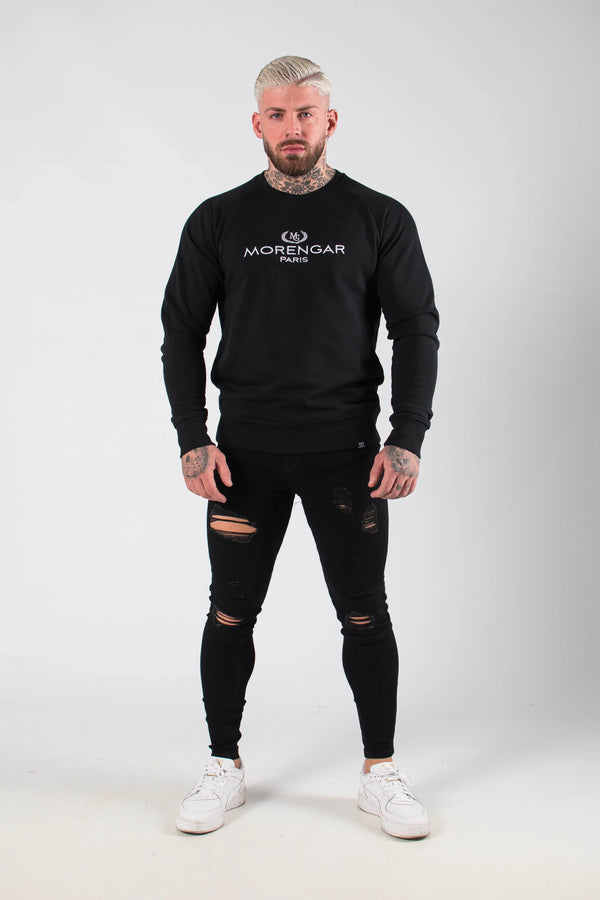 MORENGAR PARIS PULLOVER - SCHWARZ