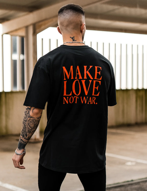 T-SHIRT MAKE LOVE | SCHWARZ