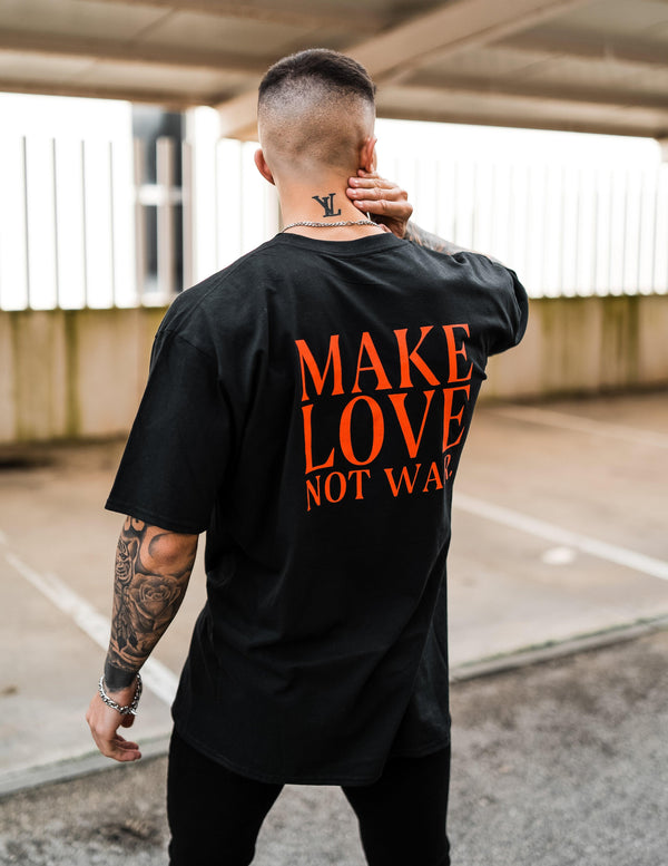 T-SHIRT MAKE LOVE | SCHWARZ