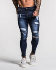 SKINNY STRETCH REPAIRED JEANS