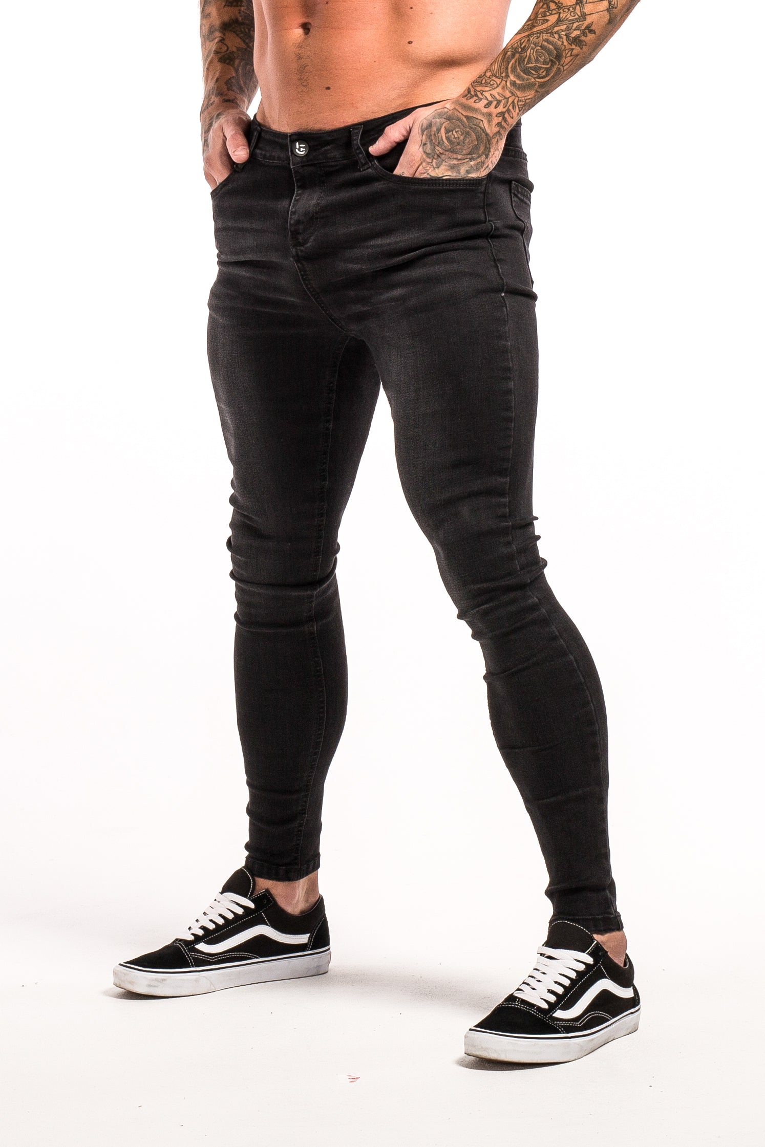 BASIC SKINNY JEANS | GRIS OSCURO